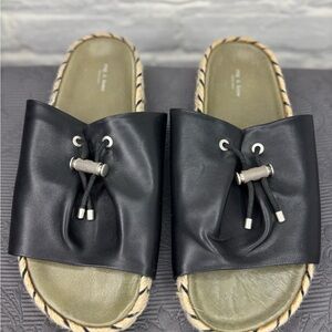 Rag & Bone Black Espadrilles with Bow Detail